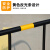 铁马护栏 1.5米长*1米高带板 公路施工商场排队围栏 脚可拆卸 黄 黑漆黄膜 1.5米*1.0米脚活动