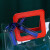 赫思迪格 透明pvc手提袋 购物手拎袋 包装袋 (红色)25*28*14.5cm竖版 10个 HGJC-34