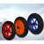 钢米定制 工业300-8实心橡胶手推车轮子 2个装 红色圆管实心轮