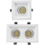佛山照明led格栅斗胆灯单双头长方形筒射灯网格吊顶嵌入式家商用 单头6W暖白光
