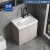 宫碟（GODVMOTO）定制太空铝阳台洗衣机柜带搓衣板池一体组合洗衣 111/灰色 石英石盆(左右可选)