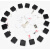促销方形伸缩拉线盒手表展示防盗钢丝绳拉线器VR头显固定卷线器 黑色拉线盒(一个铜柱+方铁帽) 06A线尾