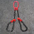 铸固 链条索具 锰钢起重吊具单腿双腿三四腿高强度吊装专用起重加粗吊装工具吊链 4吨1.5米2腿 