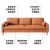 【送货上门】密可罗西科技布沙发小户型客厅双人三人现代简约免洗服装店公寓网红款 橙色 大双人1.4m(送两个抱枕)