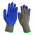 稳斯坦 W5511 (12双)灰纱蓝皱纹手套 加厚防滑浸胶挂胶耐油防护园林手套劳保手套 均码