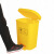 力豪（LIHAO） 医疗垃圾 黄色带盖诊所口罩垃圾回收塑料废物桶 240L医用加厚带盖带轮挂车款