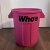 定制适用厨房居垃圾桶加大高级简约工业风户外多功能收纳桶储物桶 玫红色