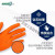 定制6.8克大降价柯沃超厚耐用麻面橙色钻石纹丁腈手套防油手套 柯沃6.8克 S