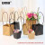安赛瑞 牛皮纸手提袋 包装插花鲜花袋礼品盒 10个装 正方形小号牛皮色 240832