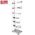 铸固 实验室不锈钢铁架台夹具 大理石滴定台冷凝管万用夹铁三环蝴蝶夹烧瓶夹 带顶丝烧瓶万能夹自带十字夹