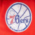 MITCHELL & NESS复古球裤 75周年 NBA 76人队96赛季篮球裤子 MN男士运动短裤 红色 L