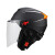 易美丽诺 LC0499 电动车头盔四季可拆卸围脖安全帽 黑色-高清镜片