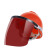 上陶鲸 电焊面罩 焊工头戴式面具全脸 焊帽焊接轻便防护 茶色款+红色V型ABS透气安全帽