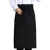 劳保佳 厨师服套装 工作服 白色长袖 短袖 黑色裤子 黑色围裙 白色帽子 五件套 3XL码