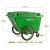 400L保洁车手推塑料环卫垃圾车大号户外垃圾桶市政物业垃圾清运车 绿色 单桶体（无盖无轮子）