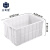 正奇谊 加厚周转箱 零件盒 长方形塑料箱物流箱 整理箱 可加盖子 白色 575-300箱640*430*310