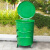 环卫垃圾桶圆桶金属铁质户外防火耐高温垃圾桶大号加厚果皮箱挂车 240L圆形加厚铁桶带盖绿