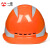 一盾免费印字 一盾安全帽工地男国标加厚建筑工程电力领导 橙色 四面透气反光条