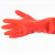 稳斯坦 W2055 保暖乳胶手套 加长洗车洗碗清洁劳保手套 45cm红色加绒L