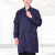 品之德 长袖蓝大褂工作服罩衣耐脏耐磨长款劳保服深蓝加厚160-170