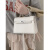 酷奇袋鼠手提凯莉包包包女2024新款新款潮时尚小方包百搭单肩斜挎包 白色