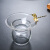 HYWLKJ创意玻璃茶漏 茶滤细密过滤网 加厚耐热玻璃茶具配件 金蜻蜓透明漏组 加厚送5份