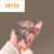MYM胸针女法式鸢尾花精致水晶胸花小众设计感（520情人节生日礼物） 紫粉花朵-胸针