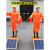 适用于交通指挥假人太阳能保通机器人员施工高速公路安全员摇旗指导员人 太阳能保通机器人（高配款