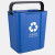 冰禹 BYyc-87 手提式分类无盖塑料垃圾桶 酒店商场清洁桶 不可回收物 15L