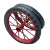 工地手推车轮胎3.00-18建筑劳动车实心轮子板车斗车架子人力车 红色 钢筋实心轮单个+轴承