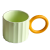 舍里北欧撞色马克杯高颜值家用咖啡杯陶瓷水杯子创意个性大耳朵杯 奶黄 无规格