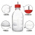 补料瓶发酵罐不锈钢瓶盖14孔单通双通三通四通蓝盖试剂瓶加 中号500ml四通6-8