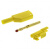 C香蕉插头镀金4mm安全护套型Multi-Contact可叠加需焊线 黄色1个