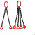 定制G80锰钢起重工具链条吊索具吊钩挂钩吊具模具吊环吊钩连议价 2吨0.5米  两腿 3吨2米 四腿