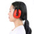 众安 降噪隔音耳罩睡眠防噪音工业防干扰学习架子鼓静音耳机 HF601 红色