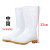 卫生雨鞋耐油耐酸碱防滑靴白色底水鞋工作卫生白色雨鞋     3天 中筒雨鞋 38
