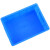 阿笛莫（ADIMO) 周转箱 4# 420*300*225mm 蓝色 塑料物流仓库斜插箱加厚货物大号零件收纳工具存储箱