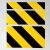 冠峰 宽20cm长46米 黑黄斜纹反光膜反光贴条地贴纸防水安全标识警示GNG-517