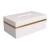 兰诗 (LAUTEE) XFL8059 大理石纸巾盒酒店客厅收纳抽纸盒金边白玉大理石款纸巾盒
