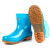 3531 PVC女式雨靴1305防滑牛筋低帮雨鞋水鞋 绿色/蓝色 39码 