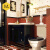 末末家法式卫生间瓷砖墙砖复古红色浮雕花砖浴室厕所厨房洗手间地砖200 红尾葵磨具面 300×800