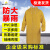 代尔塔/DELTAPLUS 407005 双面PVC涂层带袖雨披风衣版连体成人一体式雨衣防暴雨 黄色 S码 1件