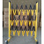 IGIFTFIRE定制可移动玻璃钢管式伸缩围栏安全电力施工绝缘围栏折叠安全隔离 管式黄黑3米
