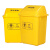 景远康 摇盖式医疗垃圾桶翻盖垃圾桶医疗废弃物垃圾桶箱 翻盖脚踏黄色废物垃圾桶污物桶 15L摇盖式