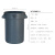 乐柏美Rubbermaid垃圾桶大号商用厨房塑料庭院带盖带轮大容量 灰色76L桶