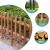 工品库 户外木栅栏 围栏栅栏 花园草坪篱笆 庭院院子隔断护栏 100*60*90板厚12mm
