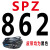 遄运三角带SPZ型512到1600LW空压机窄V带电机耐高温高速耐油传动皮带 孔雀蓝 SPZ-862LW 其他