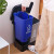 京顿 塑料垃圾桶脚踏分类双桶垃圾桶大号干湿分离带盖垃圾桶 30L蓝红