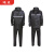 鸣灵 MLD-ZY001 反光雨衣套装 单层 1套 4XL 黑色