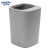 金诗洛 K5178 带收纳槽垃圾桶 无盖纸篓带圈压盖垃圾袋收纳槽垃圾桶 灰色